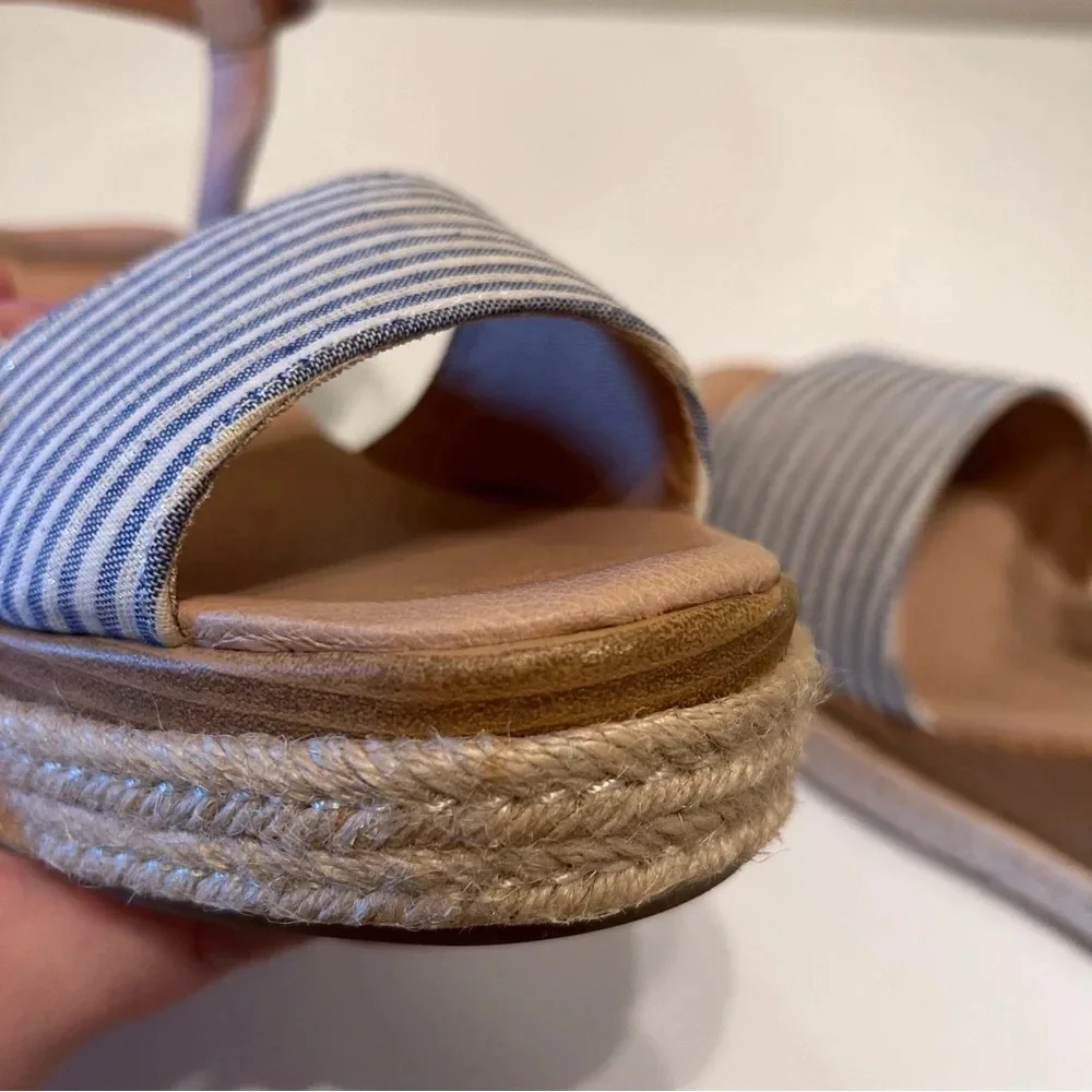 Sperry Women's Fairwater Plushwave Wedge Sandals Women's, ivory/blue, Size 9.5